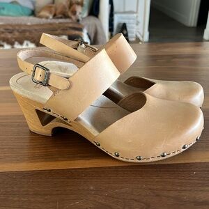 Dansko Leather + Wood Clogs